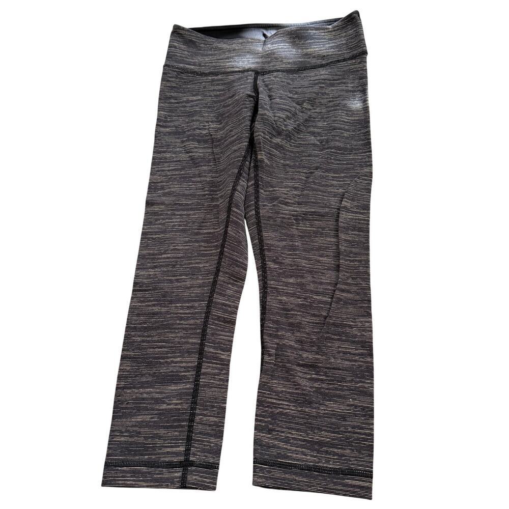 Lululemon Wunder Under Crop II Fatigue Wave sz 4 activewear yoga
